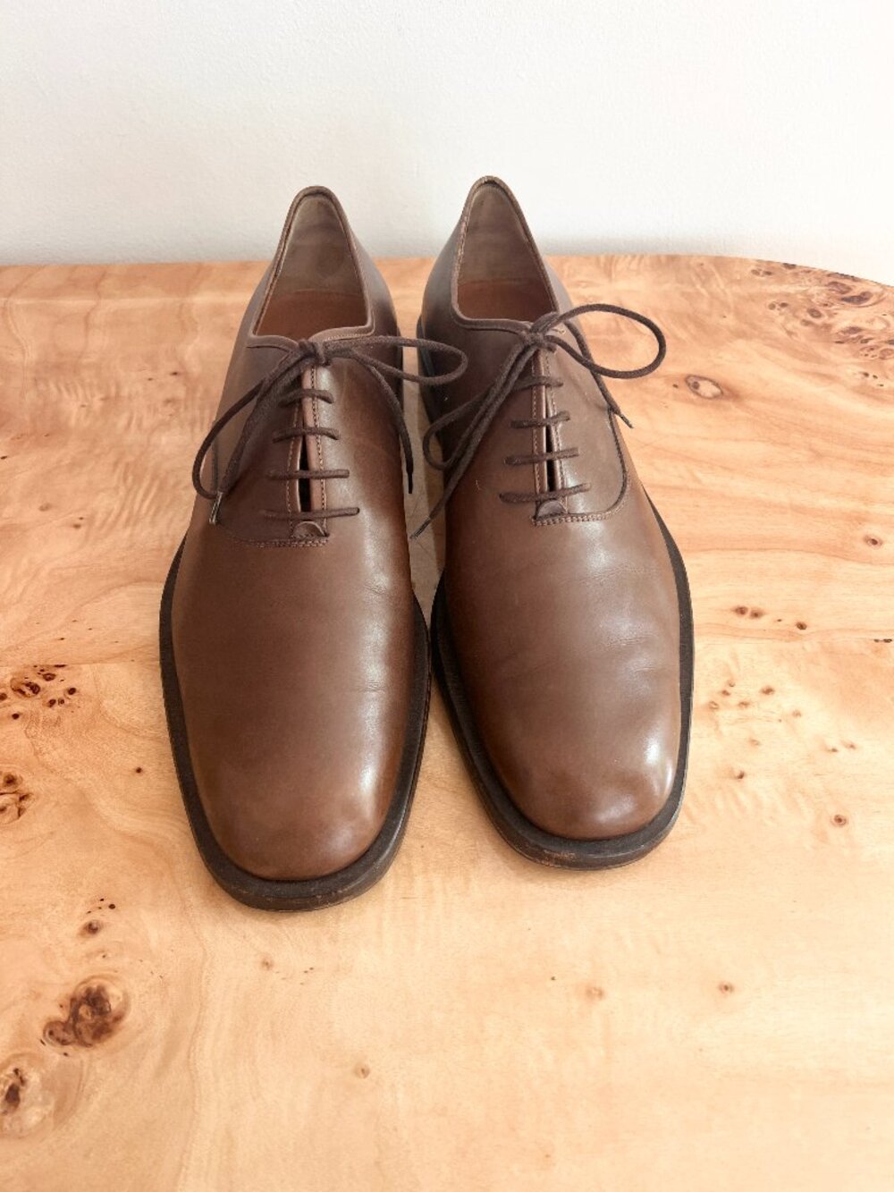Vintage Salvatore Ferragamo XYLAN Leather Shoes 10 D US Made in Italy